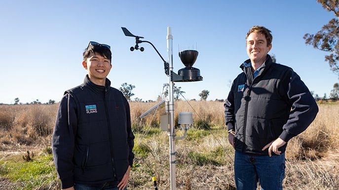 Peter and Matt with weather station