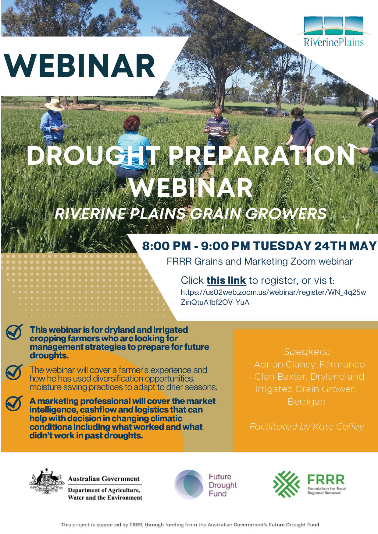 Grain Growers Drought Preparation Webinar Flyer